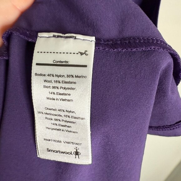 Smartwool Women's Medium Purple Merino Willow Sleeveless Dress Athleisure Casual - Picture 7 of 8